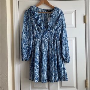 Vici Collection- Seascape Printed Ruffle Dress